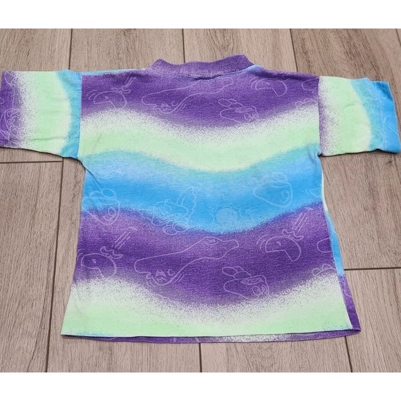 Vintage 1991 Super Mario Land TShirt‎ Kids Approx Size S 5/6 Gameboy 90s Tie Dye - Picture 7 of 9